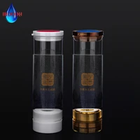 portable electrolysis h2 water ionizer rich hydrogen generator bottle 600ml glass cup anti aging japanese craft dupont pem n117