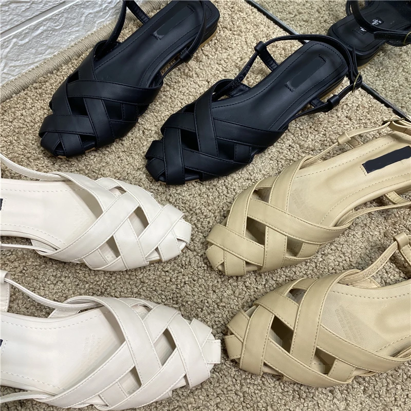 [DEAT] Новинка 2020 года Сезон весна лето Женские сандалии из искусственной кожи с