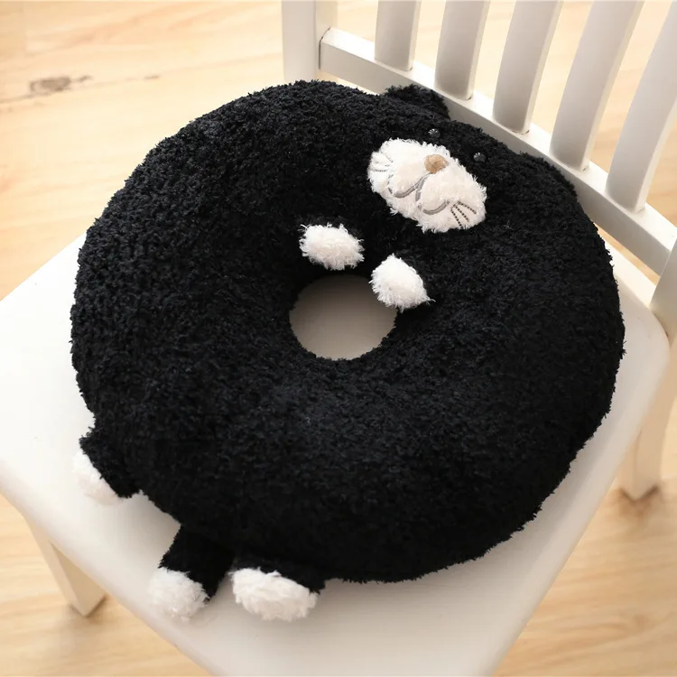 

42cm Scarf Tie Black Cat Plushies Tiimo Cats Stuffed Animals Baby Comfort Doll Valentine's Day Gift Plush Toys Kawaii Pillows