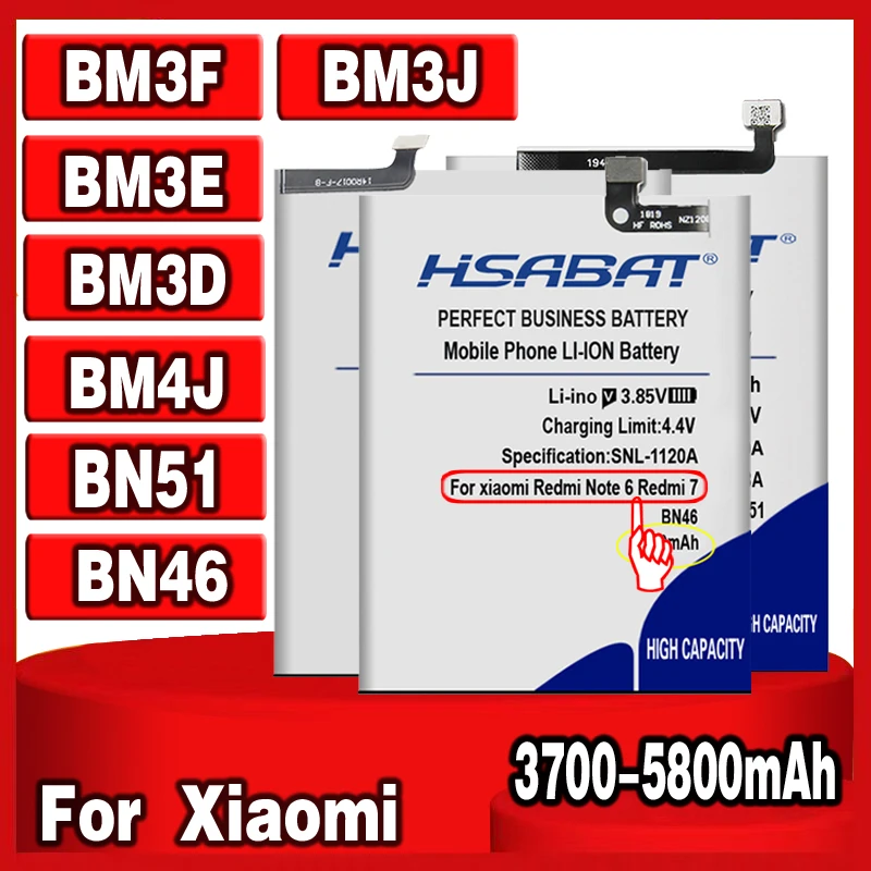 Аккумулятор BM3J BM3F BN46 BM3E BM3D BM4J BN51 для Xiaomi 8 mi M8 SE MI8 Lite/Mi8 Pro Mi Explorer/Redmi 7 8A Note 6 8/8 |