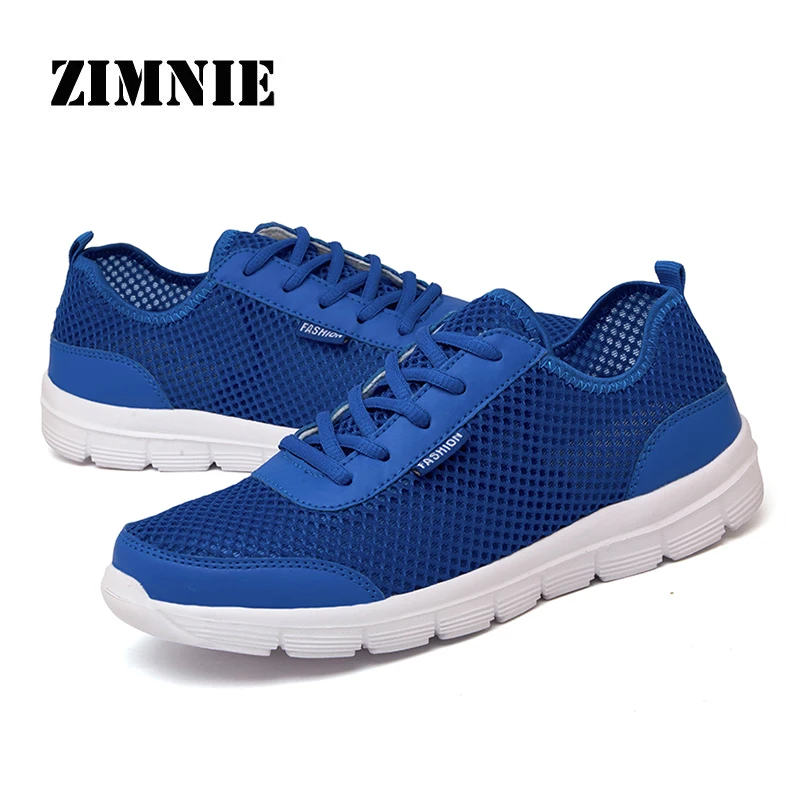 Туфли ZIMNIE мужские легкие дышащие повседневная обувь унисекс на шнуровке плоская