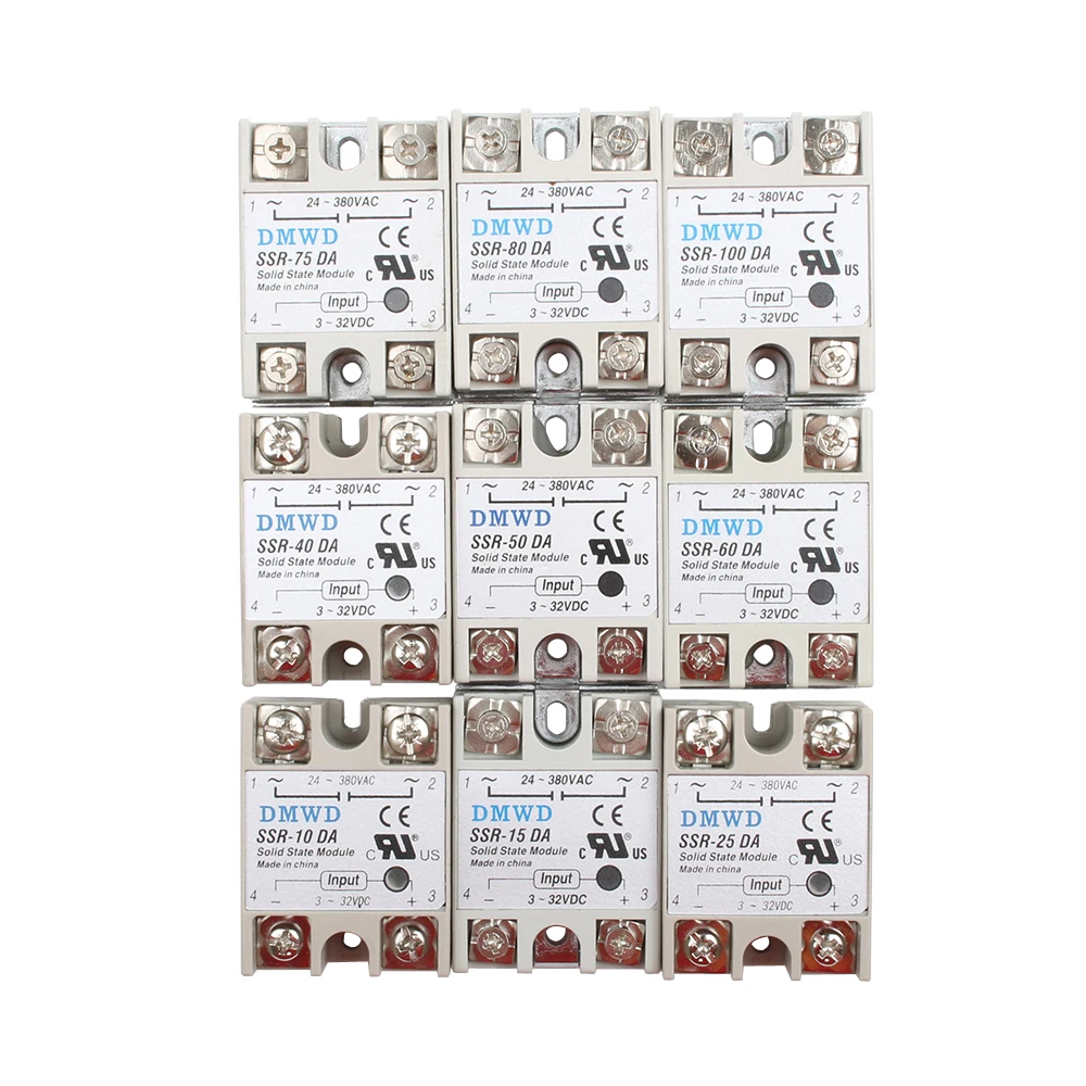 Твердотельный релейный модуль от 3 до 32 В постоянного тока 24 380 переменного SSR 10DA