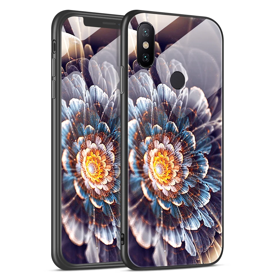 W197 Чехол из закаленного стекла для Xiao mi A1 A2 A2Lite Edge Cover для Xiaomi mi 6 6X для задней крышки, Твердый чехол с полной защитой звездного цвета - Цвет: W197