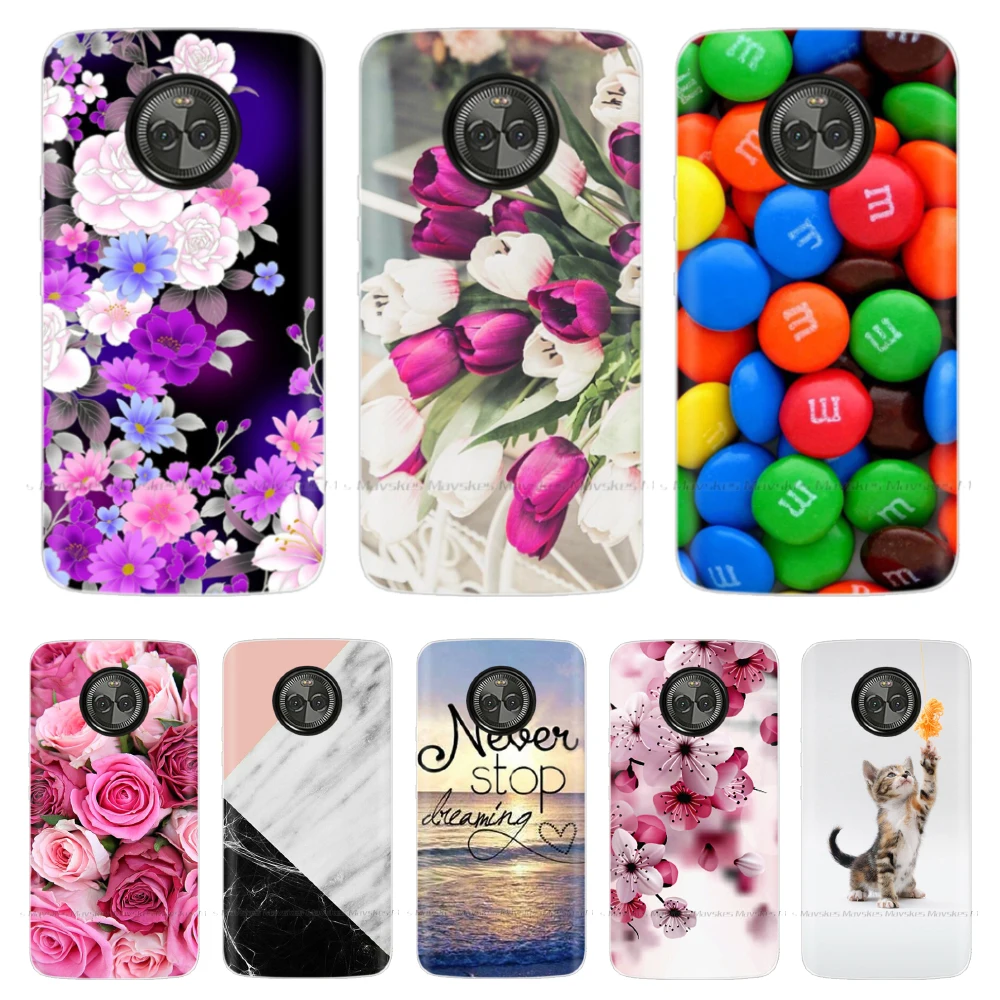Силиконовый чехол для Motorola Moto X4, мягкая задняя крышка из ТПУ, чехлы для телефонов Motorola Moto X4 X 4 XT1900 5,2 дюйма, цветок