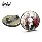 Азиатских короткая футболка с героями из японского аниме Tokyo Ghoul брошь для косплея канеки кэна, Touka Kirishima художественной фотографией значок косплея кнопки для одежды для вечеринки, дня рождения подарок