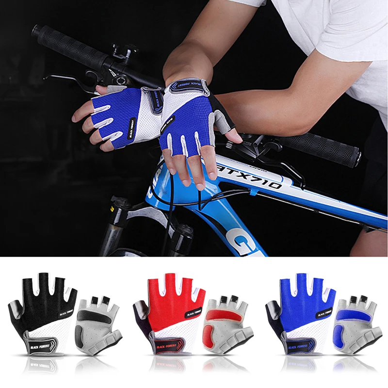 

Bike Half Finger Gloves Anti-Slip Anti-sweat Cycling Gloves MTB Road Bicycle Glove Outdoor Riding Bicycle Mitten Sport Equipment