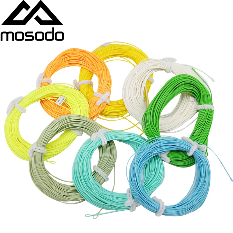 Рыболовная леска Mosodo 100FT плавающая вперед с 2 сварными петлями 30 м WF 3F 4F 5F 6F 7F