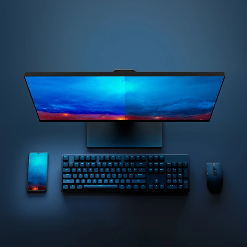 Монитор Xiaomi Slim PC 1A 23,8 дюйма 1080P Full HD IPS 16:9 для игр с экраном 1920 * 1080 и углом обзора 178˚, совместимый с HDMI.