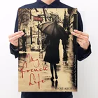 Фильм Моя Парижская жизнь, винтажный постер из крафт-бумаги, украшение для комнаты, украшение для кафе, домашнее украшение, живопись, искусство, наклейка на стену