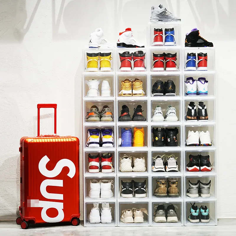 Боковая коробка для кроссовок прозрачный Органайзер HD антиокислительный