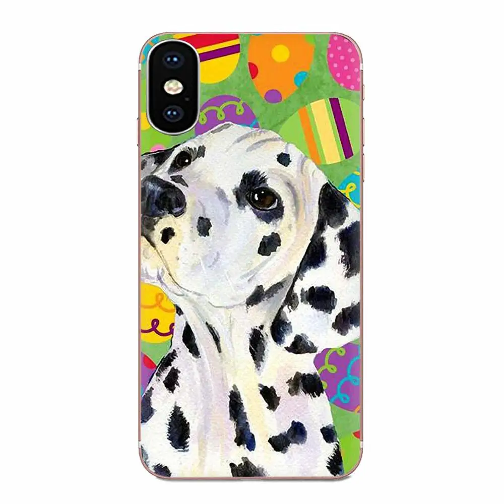 For Samsung Galaxy Note 5 8 9 S3 S4 S5 S6 S7 S8 S9 S10 5G mini Edge Plus Lite TPU Screen Protector Black And White Dalmatian Dog | Мобильные