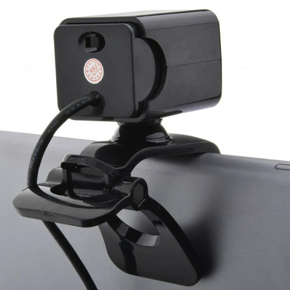 

480P Durable Clip Type With Microphone PC HD USB ABS Practical For Computer Night Vision 4 Led Webcam Rotatable