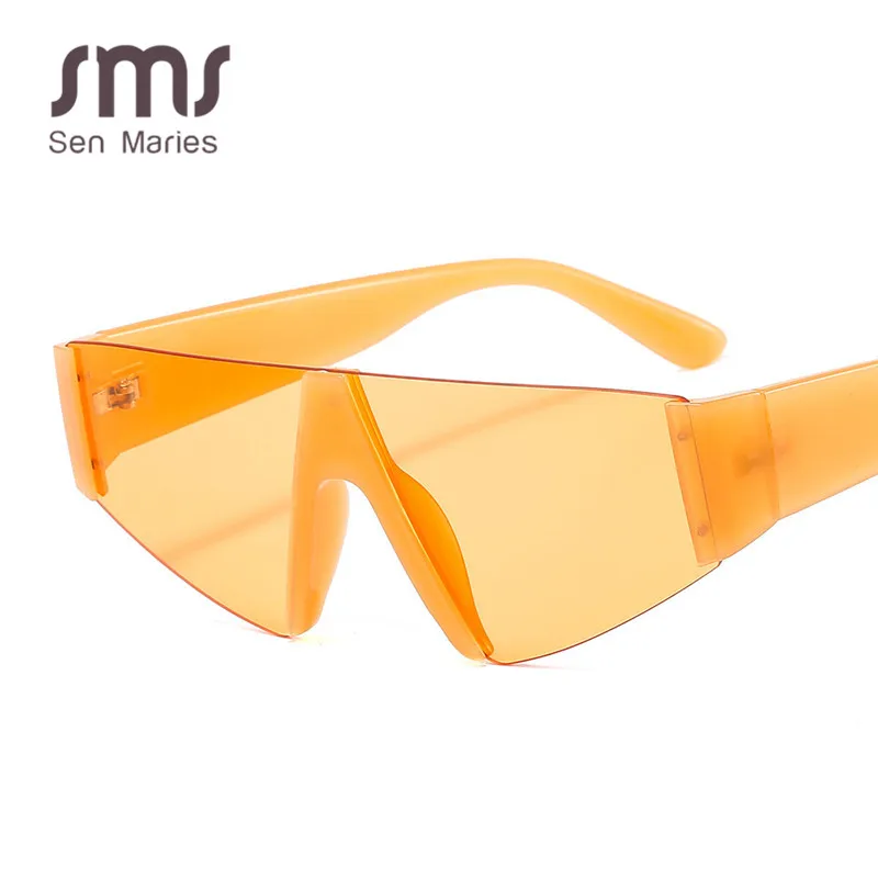 Женские солнцезащитные очки без оправы асимметричные брендовые дизайнерские