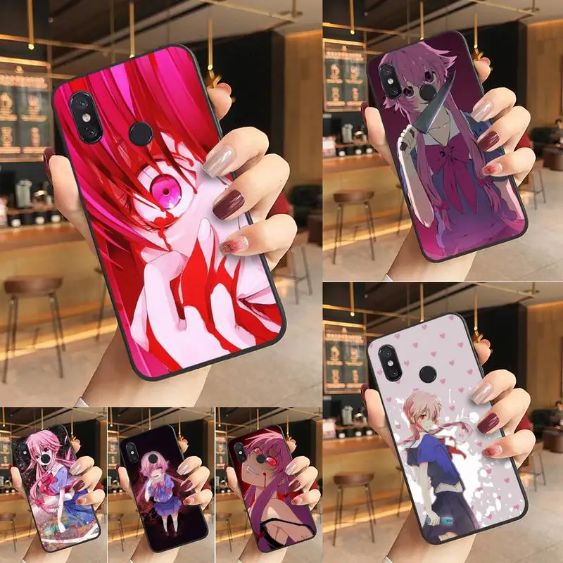 

Anime Mirai Nikki Phone Case Phone Case For Redmi K20 Note 5 7 7a 6 8 Pro note 8T 9 Xiaomi Mi 8 9 SE