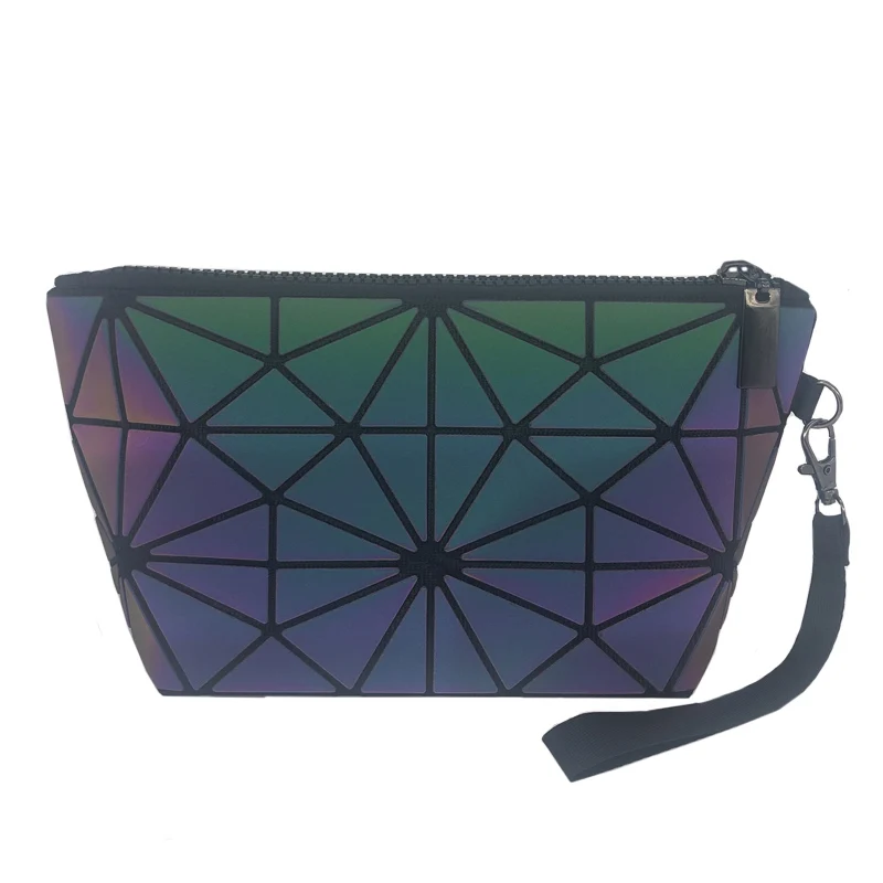 Cosmetic bag 3 шт. набор женский рюкзак голографический светящийся женский рюкзак школьный рюкзак для девочки подростка Конверт Сумка через плечо - Цвет: Cosmetic bag