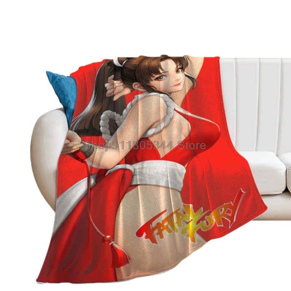

King Of Fighters Throw Blanket Fuzzy Warm Throws for Winter Bedding 3D Printing Soft Micro Fleece Blanket