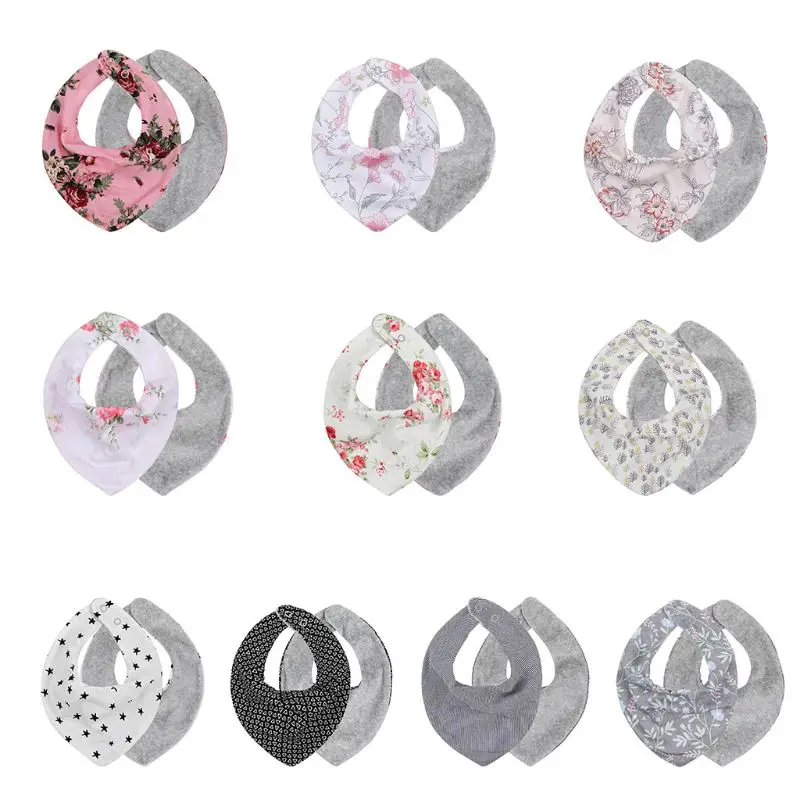 

Newborn Cute Boys Girls Feeding Saliva Towel Baby Bandana Bibs Triangle Cotton Scarf