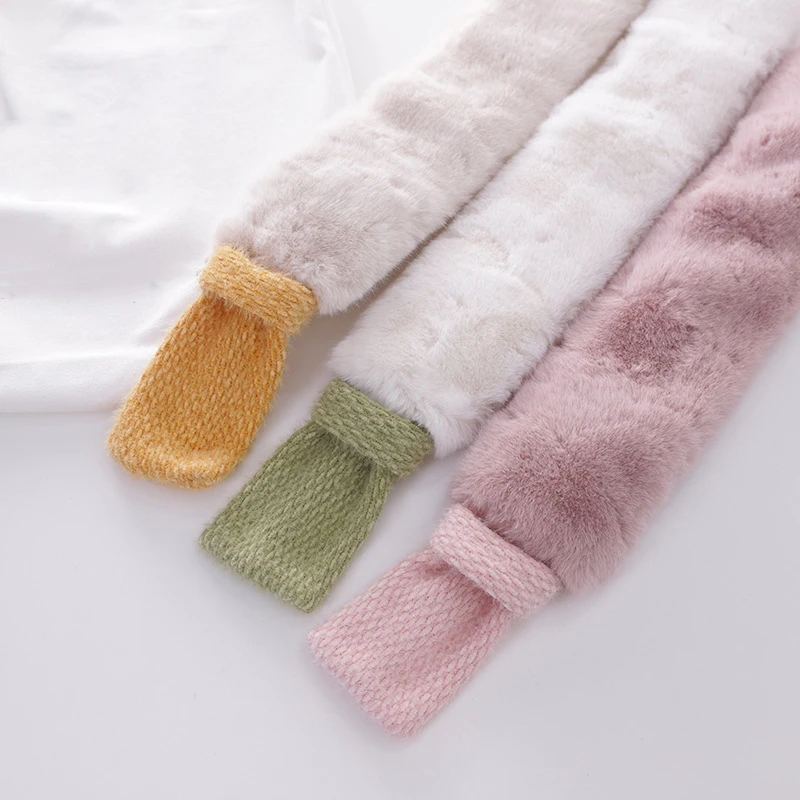 Новый Модный мягкий детский воротник из искусственного кроличьего меха шарф