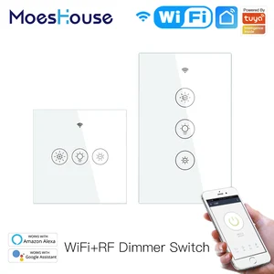 Новый WiFi РЧ смарт-светильник Диммер приложение Smart Lifeприложение Tuya реле статус Подсветка светильник Выкл удаленный Управление работает с Alexa Google Home