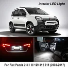 Красивые белые Canbus автомобиля светодиодный интерьерные лампы для чтения Купол Карта светильник комплект для Fiat Panda 2 3 II III 169 312 319 (2003-2017)