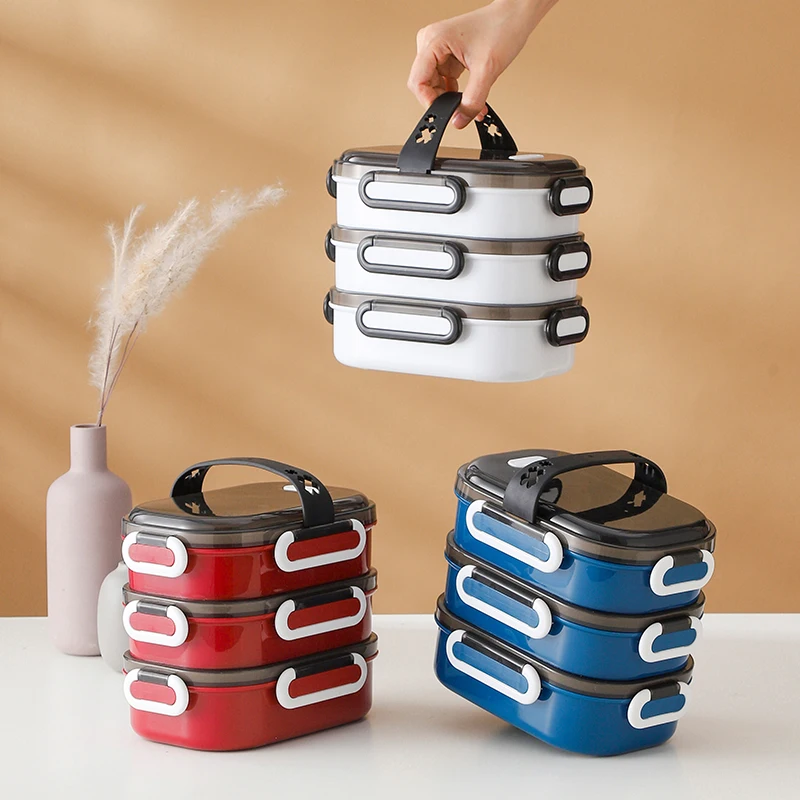 

Bento Box Sealed Stainless Steel Lunch Box 2/3/4 Layer Food Container Storage Lunch Box Kids Lunch Box