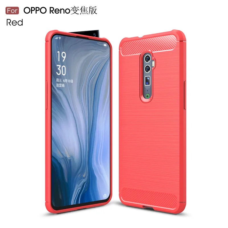 

For Oppo Reno 10x zoom Case Reno 10x zoom Cover Shockproof Soft TPU Brushed Back Case For Oppo Reno 10x zoom Funda 6.6"