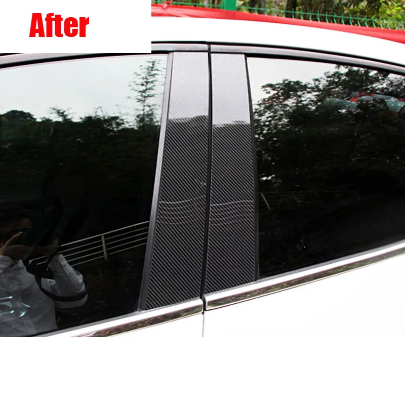 Наклейка из углеродного волокна для украшения окон в виде колонны Honda HR-V HRV Vezel 2014
