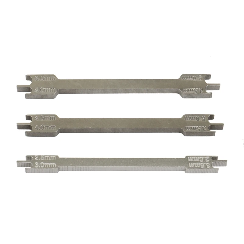 

3 Pieces of Stents, Positioner, Stainless Steel Rod, Orthodontic Material, Instrument Size 2.0-6.0