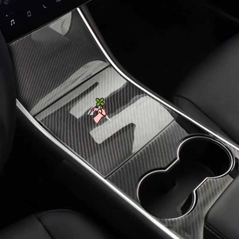 Для Tesla Model 3 18 19 клей из настоящего углеродного волокна автомобильные аксессуары