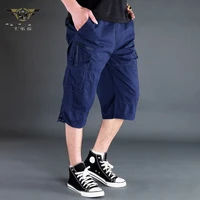 mens summer breeches cargo short pants 34 length straight loose baggy shorts boardshort male hip hop short plus size 4xl 5xl