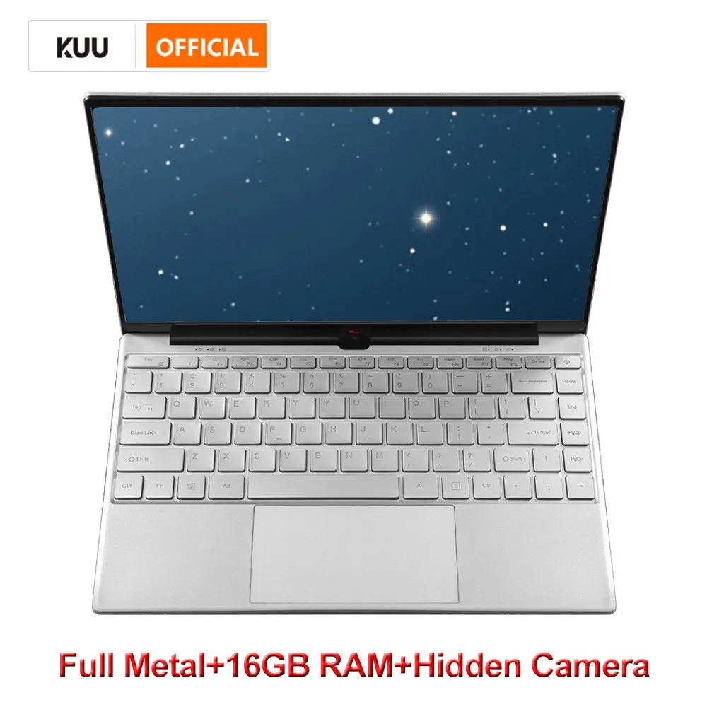 

14.1 Inch Metal Shell 16GB RAM 128GB M.2 SSD Laptop Private Camera Notebook Dual Band WiFi BT Narrow Bezel for Office Game