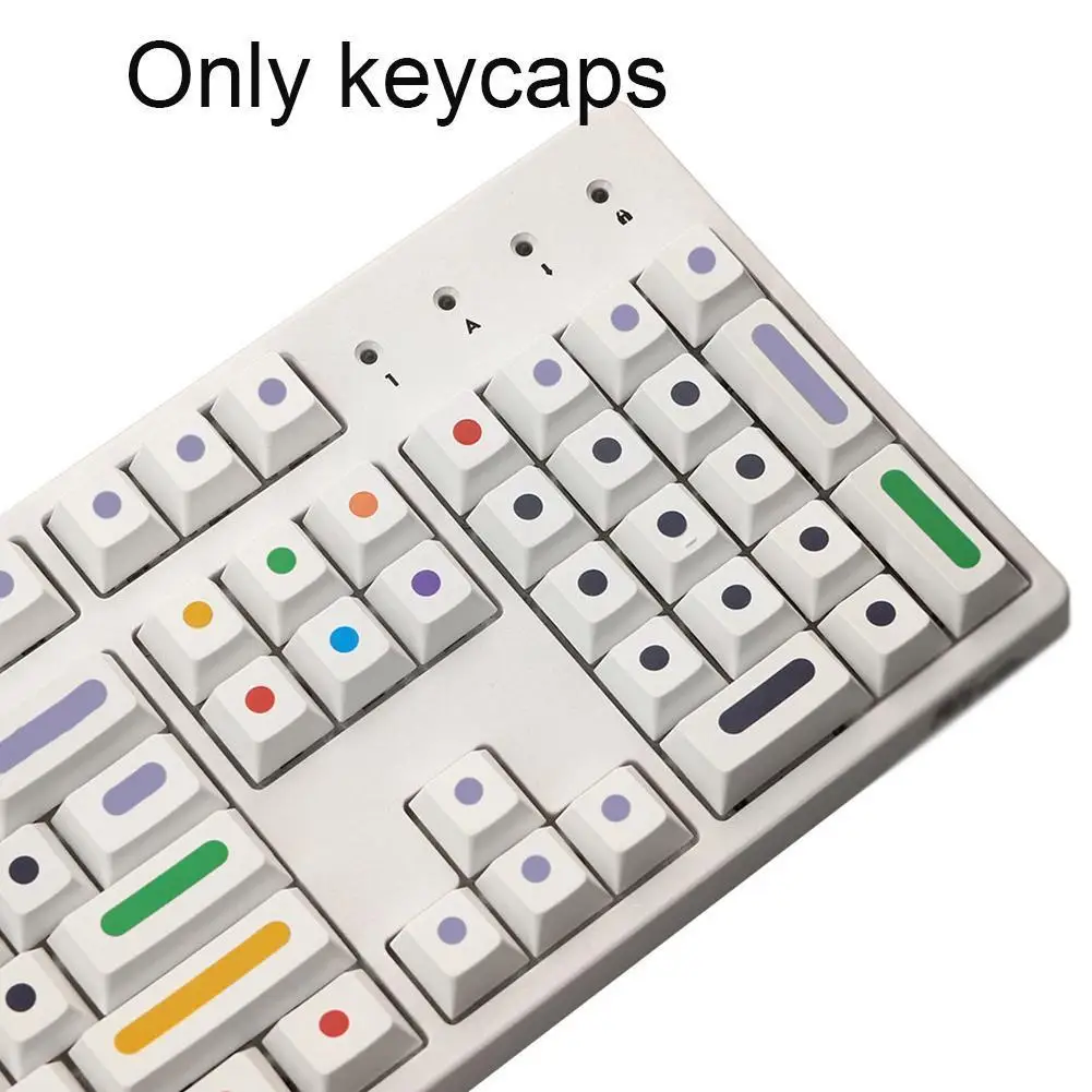 

128 Keys/set Dots Keycaps Profile PBT Key Caps Switch Dye Pro For Anne 2 Keyboard Keys For GK61 Sublimation Mechanical J3O1