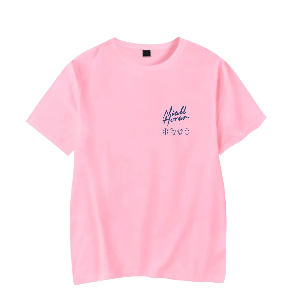 

Niall Horan letter pattern printing comfortable T-shirt short-sleeved casual all-match neutral T-shirts tops