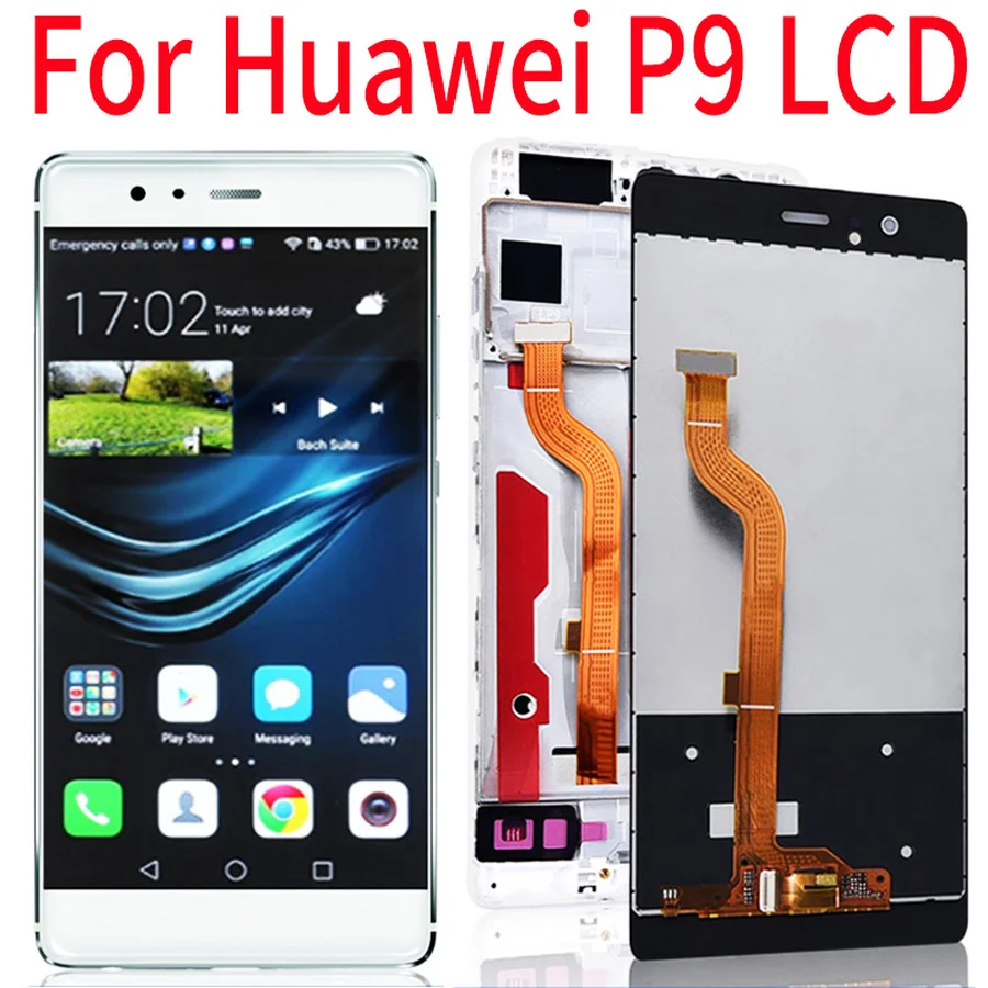 

Оригинальный ЖК-дисплей 5,2 дюйма для Huawei P9, ЖК-дисплей, сенсорный экран, дигитайзер с рамкой для HuaweiP9 EVA-L09 L19 L29 AL10 TL00 AL00 DL00