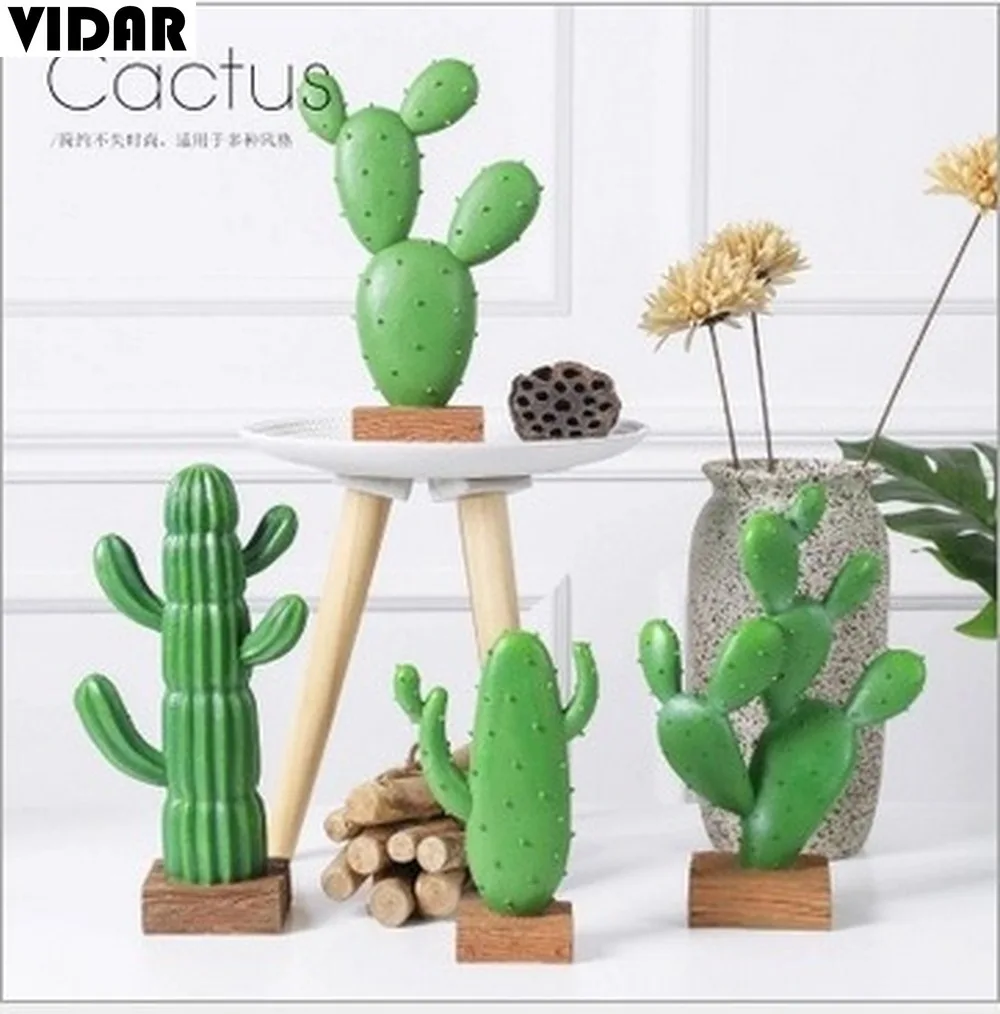 VIDAR Nordic имитация кактуса смола креативная домашняя мебель ТВ шкаф украшение