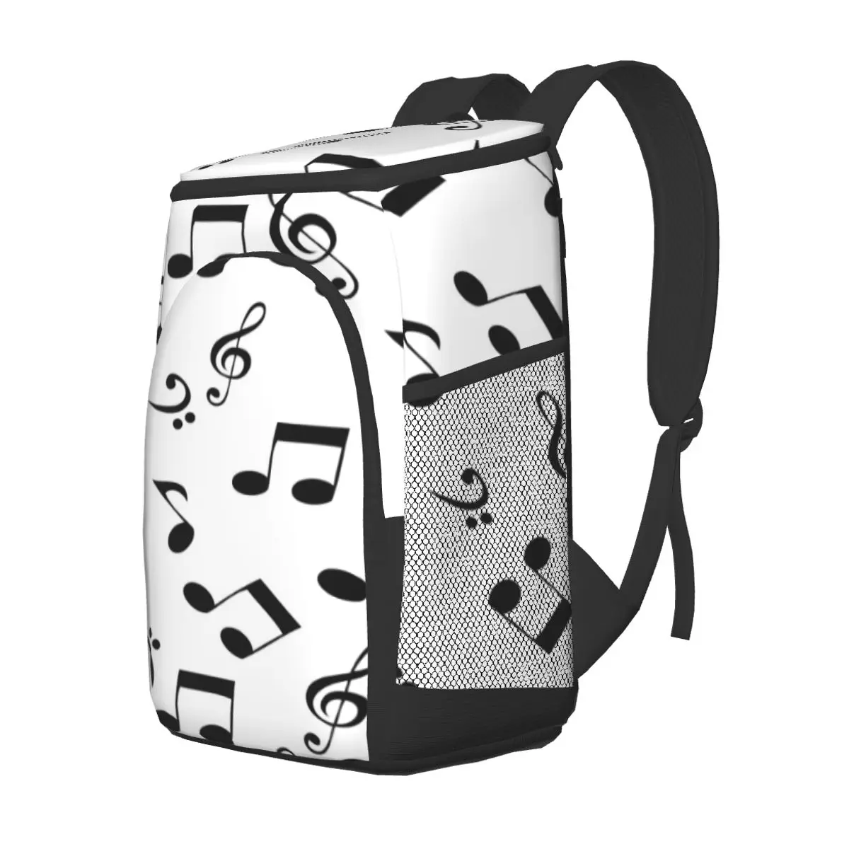 protable insulated thermal cooler waterproof lunch bag abstract music notes picnic camping backpack double shoulder wine bag free global shipping