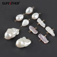 gufeather m965jewelry accessoriespass reachnickel freenatural pearl18k gold platedcopperearringsjewelry making6pcslot