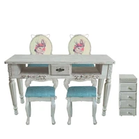 japanese manicure table and chair set single double three person retro european manicure table table chair stool