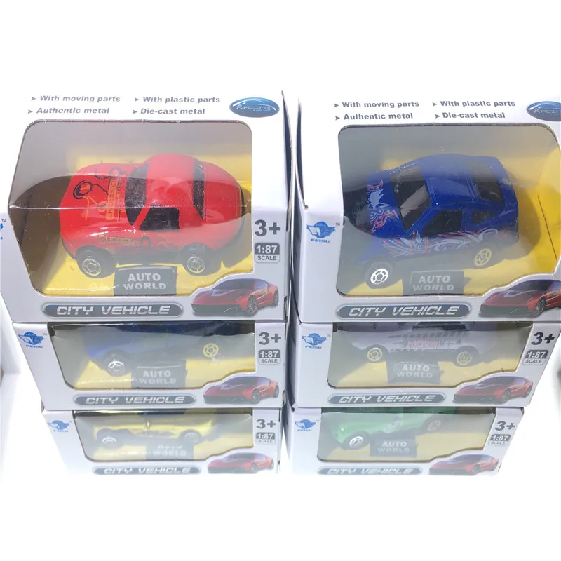 6 шт./лот 1/87 хо масштаб архитектура литая модель автомобиля для строительных