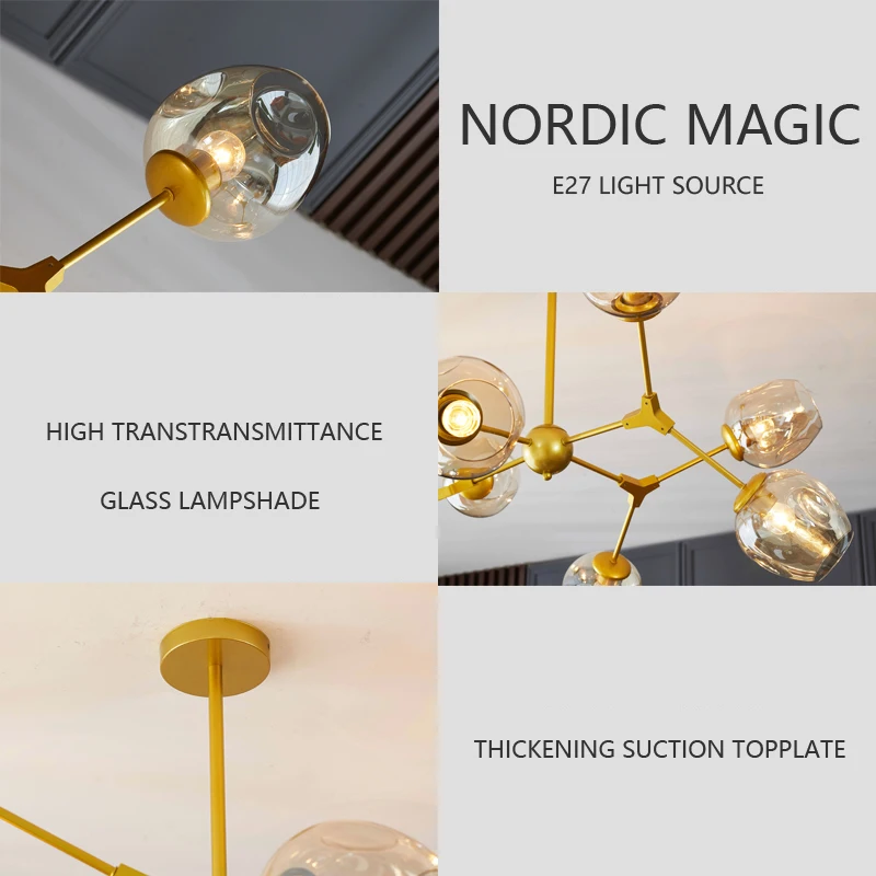 

Nordic LED Chandeliers Modern Led Chandelier Home Lighting Living Room Loft Decor Bedroom Decoration Ceiling Indoor Art Lighting