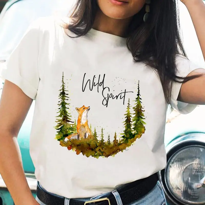 

Women Print T-shirts Animal Cute Lovely Trend Cartoon Fashion Short Sleeve Summer Casual Shirt Graphic T Top Female Tee T-Shirt