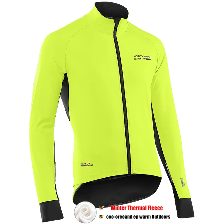 NW Мужская Зимняя Теплая Флисовая велосипедная майка Ropa Ciclismo, спортивная одежда с длинным рукавом для велоспорта, одежда для улицы - Цвет: Pic Color