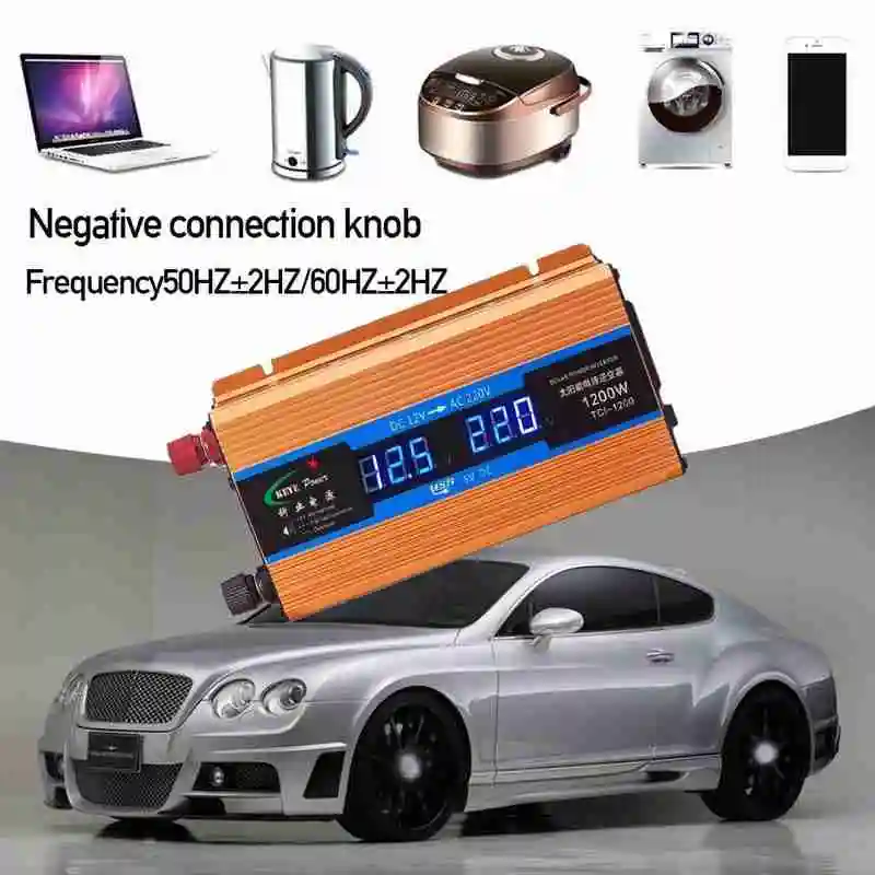 

12V 24V Home Car Inverter 250W 500W Voltage Transfer Solar Power Converter Universal Socket 4 Model Can Choose