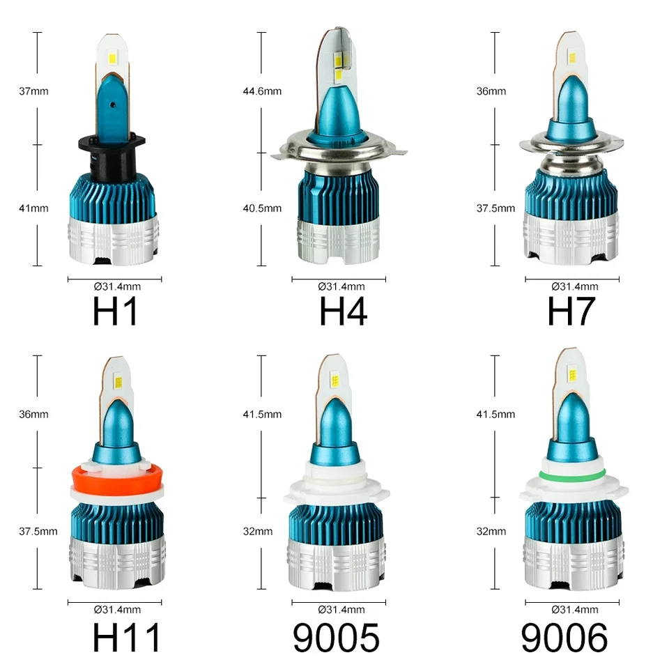 Мини csp автомобиля светодиодный светильник turbo h4 авто лампы h 7 светодиодный головной светильник 9005 hb3 9006 hb4 ампулы 12v voiture h8 h11 Противотуманные фары para Карро