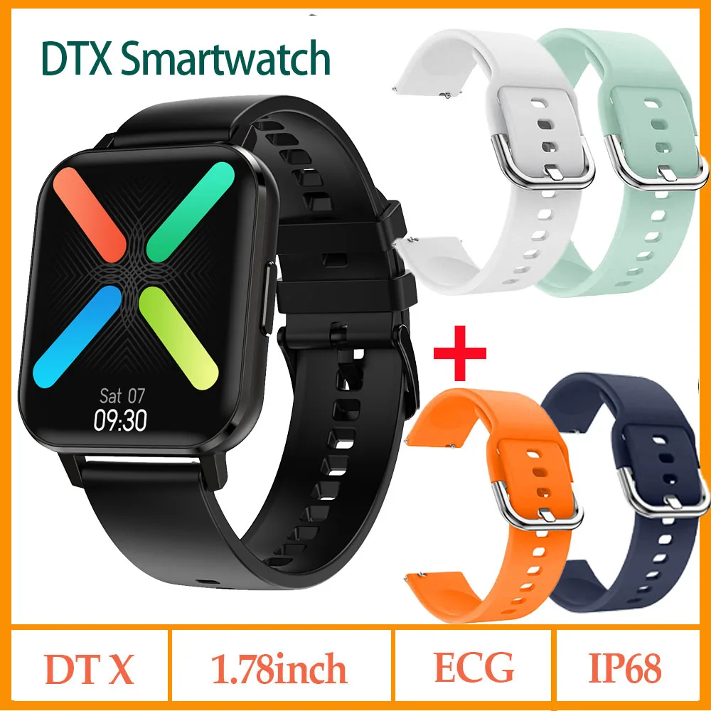 

NO.1 DTX SmartWatch IP68 Waterproof DT X 1.78inch Colorful Screen ECG Heart Rate Sleep Monitor 420*485 Screen Sport Smart Watch