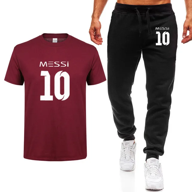 Футболка мужская с короткими рукавами модная тенниска принтом Месси 10