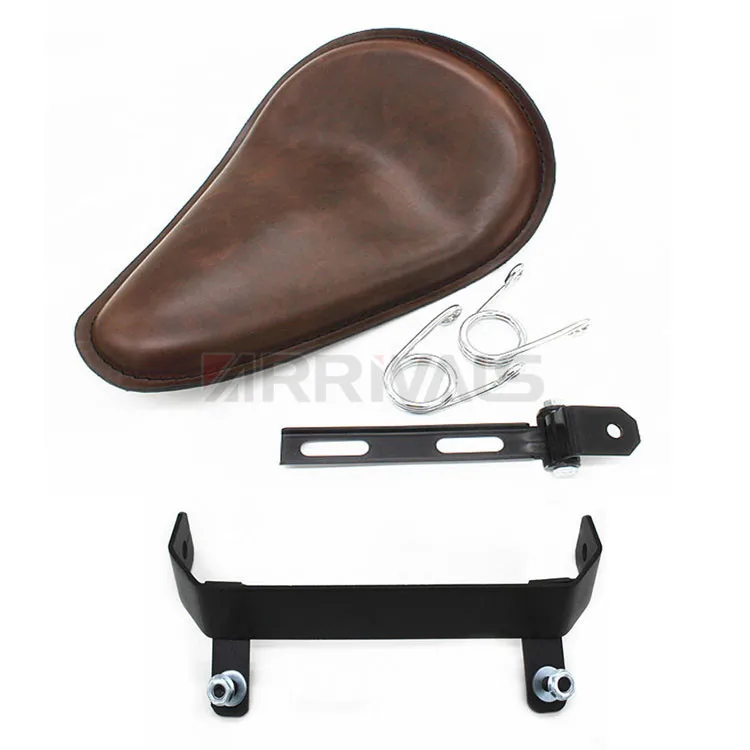 Для мотоцикла Harley Custom Chopper Bobber 883 1200 XL коричневый драйвер Solo Seat &amp Spring + Saddle Bracket |