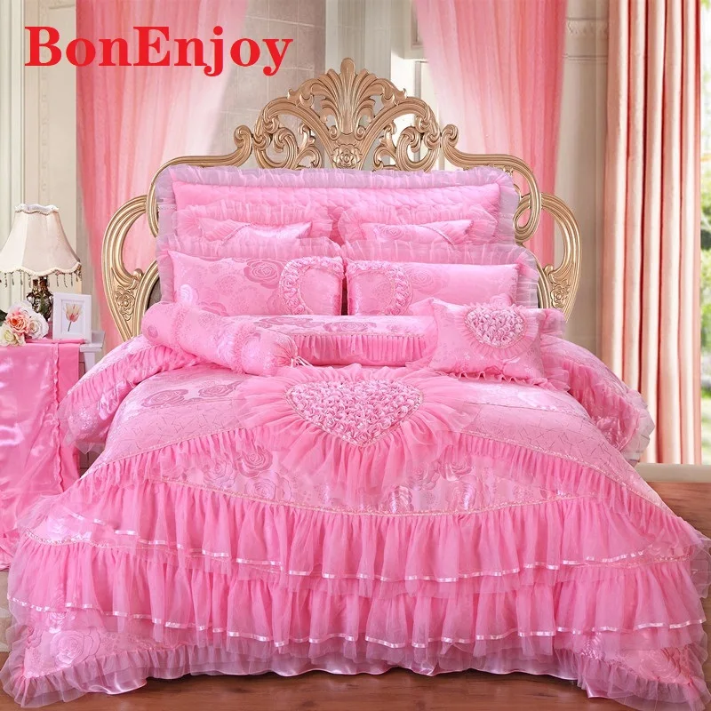 Роскошный розовый красный любовь вышивка шелк хлопок жаккард свадебный стиль