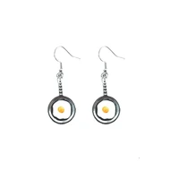 hot pretty style fried egg earrings food earrings frying pan earrings cute earrings kawaii gift idea