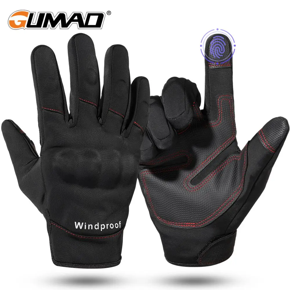Touchscreen Cycling Full Finger Gloves Winter Warm Outdoor Hiking Bicycle Riding Bike Camping Ski Windproof Non-slip Men Women